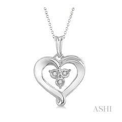 ASHI Silver Heart Shape Diamond Fashion Pendant 86459PPSSSLPD