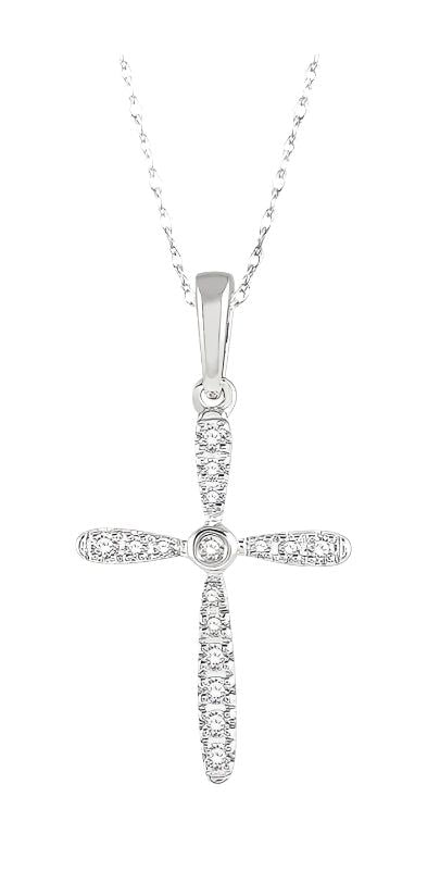 Parkplace Jewelers Cross Petite Diamond Pendant 954A8PPTSPDWG