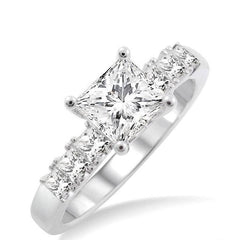 Parkplace Jewelers Princess Shape Semi-Mount Diamond Engagement Ring 23163PPFRWG-SM