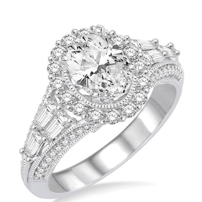 Parkplace Jewelers Oval Shape Semi-Mount Halo Diamond Engagement Ring 217A2PPFRWG-SM