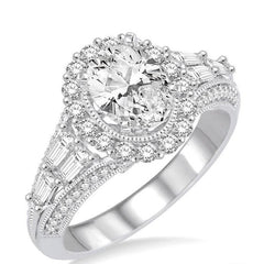Parkplace Jewelers Oval Shape Semi-Mount Halo Diamond Engagement Ring 217A2PPFRWG-SM
