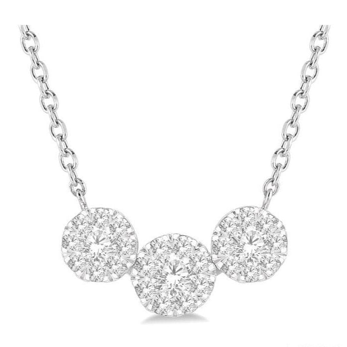 Parkplace Jewelers Round Shape Past Present & Future Lovebright Essential Diamond Necklace 9962HPPFVNKWG