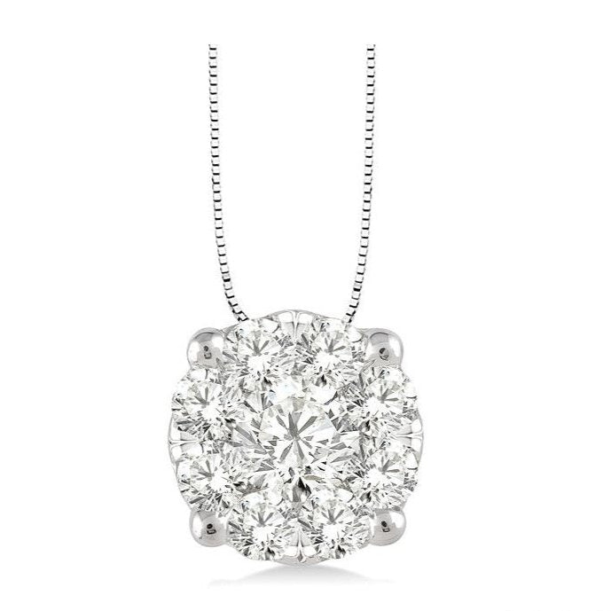 Parkplace Jewelers Round Shape Lovebright Essential Diamond Solitaire Pendant 91755PPFGPDWG