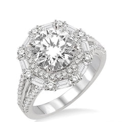 Parkplace Jewelers Round Shape Semi-Mount Halo Diamond Engagement Ring 14120PPFRWG-SM-1.10