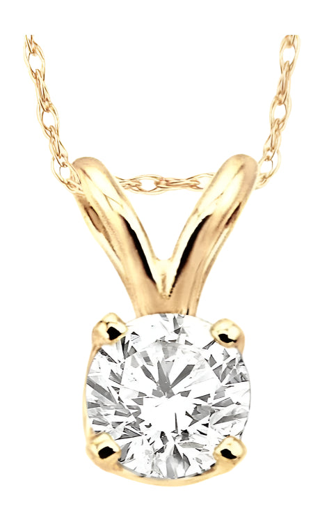 Parkplace Jewelers Round Shape Diamond Solitaire Pendant 90137PPFNPD