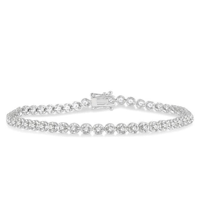 Parkplace Jewelers Illusion Diamond Tennis Bracelet 70252PPTGWG