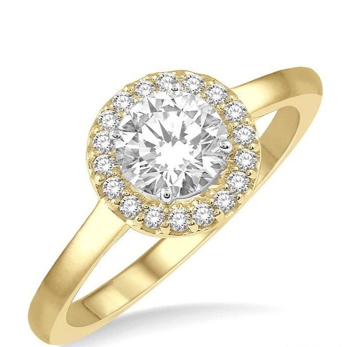Parkplace Jewelers Round Shape Semi-Mount Halo Diamond Engagement Ring 257L8PPFHYW-SM