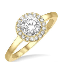 Parkplace Jewelers Round Shape Semi-Mount Halo Diamond Engagement Ring 257L8PPFHYW-SM