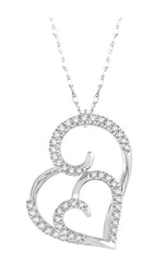 Parkplace Jewelers Double Heart Shape Diamond Fashion Pendant 93848PPTSPDWG