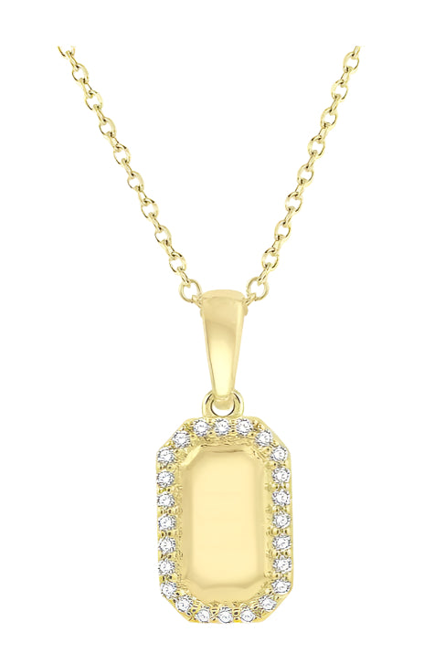 Parkplace Jewelers Dog Tag Diamond Pendant 904F8PPTSPDYG