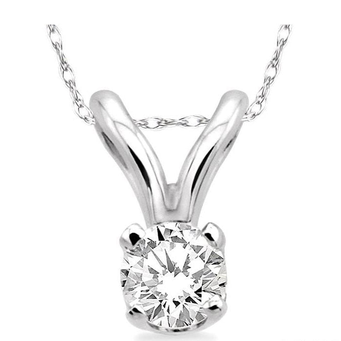 Parkplace Jewelers Round Shape Diamond Solitaire Pendant 90118PPFNPDW