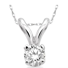 Parkplace Jewelers Round Shape Diamond Solitaire Pendant 90118PPFNPDW