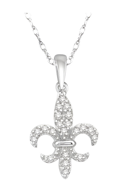 Parkplace Jewelers Fleur De Lis Diamond Fashion Pendant 625A8PPTSPDWG