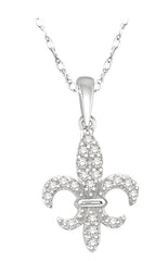 Parkplace Jewelers Fleur De Lis Diamond Fashion Pendant 625A8PPTSPDWG