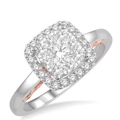 Parkplace Jewelers Cushion Shape Halo Lovebright Essential Diamond Ring 137E2PPFVWP