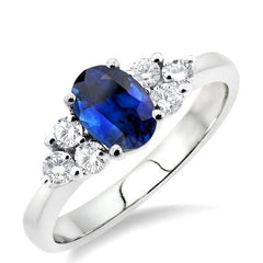 Parkplace Jewelers Oval Shape Gemstone & Diamond Ring 40405PPFCSPW