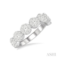 ASHI Round Shape 7 Stone Lovebright Essential Diamond Wedding Band 152D2PPFGWG