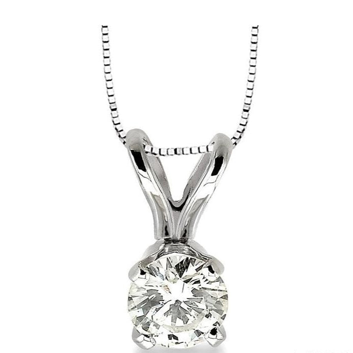 Parkplace Jewelers Round Shape Diamond Solitaire Pendant 90146PPFNPDW