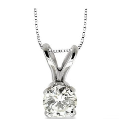 Parkplace Jewelers Round Shape Diamond Solitaire Pendant 90146PPFNPDW