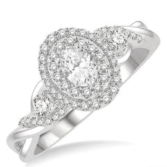 Parkplace Jewelers Oval Shape Halo Diamond Engagement Ring 252M3PPFHWG-LE