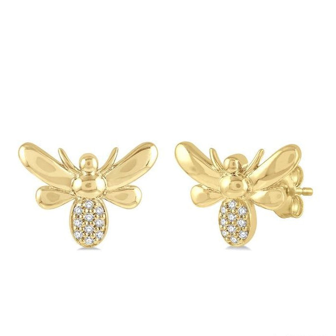 Parkplace Jewelers Bumble Bee Petite Diamond Fashion Earrings 649A9PPTSERYG