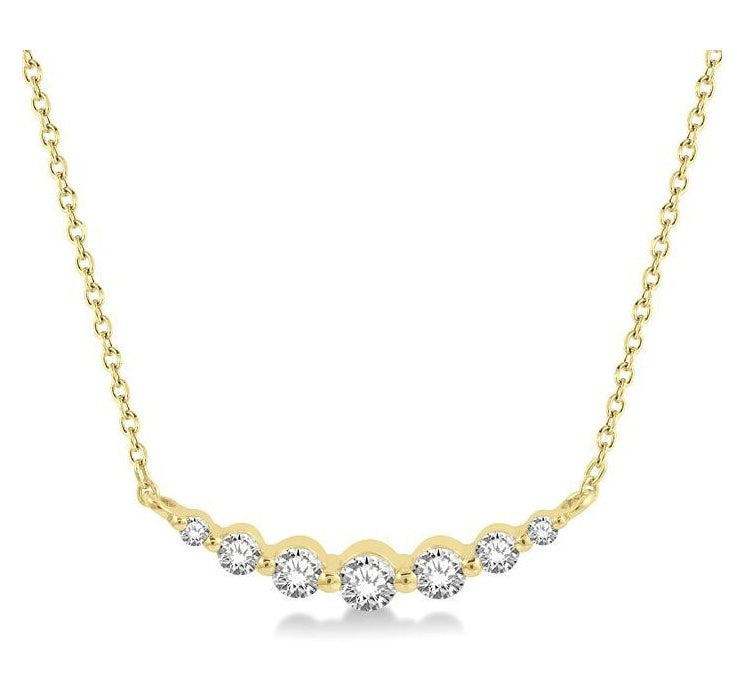 Parkplace Jewelers Graduated Diamond Fixed Smile Necklace 990HQPPFGNKYG