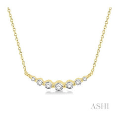 ASHI Graduated Diamond Fixed Smile Necklace 990HQPPFGNKYG