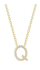 Parkplace Jewelers Block 'Q' Initial Diamond Pendant 912F9PPTSPDYG-Q