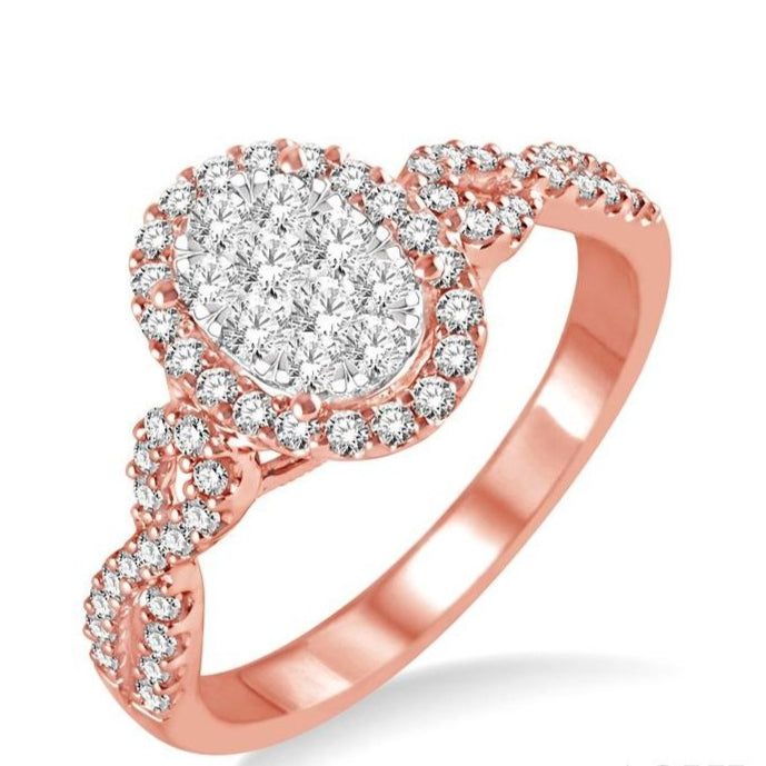 Parkplace Jewelers Oval Shape Halo Lovebright Diamond Engagement Ring 13123PPFHPW