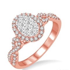 Parkplace Jewelers Oval Shape Halo Lovebright Diamond Engagement Ring 13123PPFHPW