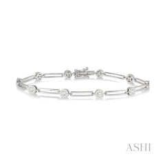 ASHI Paper Clip Lovebright Diamond Fashion Bracelet 70271PPFGWG
