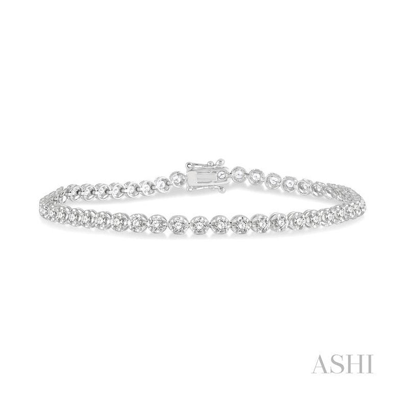 ASHI Illusion Diamond Tennis Bracelet 70252PPFGWG