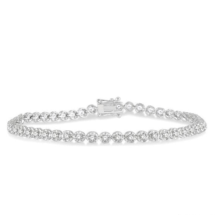 Parkplace Jewelers Illusion Diamond Tennis Bracelet 70252PPFGWG