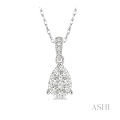 ASHI Pear Shape Lovebright Essential Diamond Pendant 911D8PPFHPDWG
