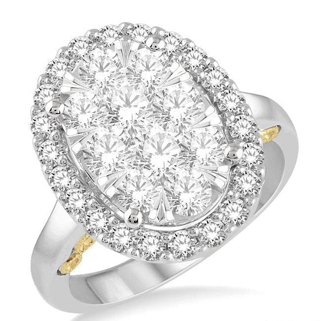 Parkplace Jewelers Oval Shape Halo Lovebright Essential Diamond Ring 136E0PPFVWY-2.00