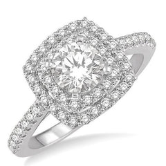 Parkplace Jewelers Round Shape Semi-Mount Halo Diamond Engagement Ring 243H3PPFHW-SMRD-0.60