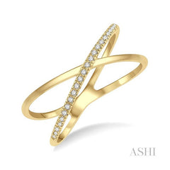 ASHI Criss Cross Diamond Fashion Ring 376C8PPTSYG