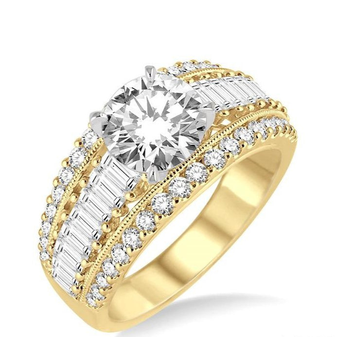 Parkplace Jewelers Round Shape Semi-Mount Diamond Engagement Ring 20250PPFRYW-SM-1.30