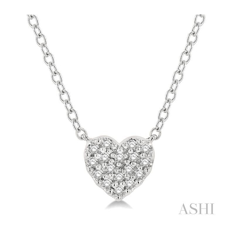 ASHI Heart Shape Petite Diamond Fashion Pendant 644A8PPTSPDWG