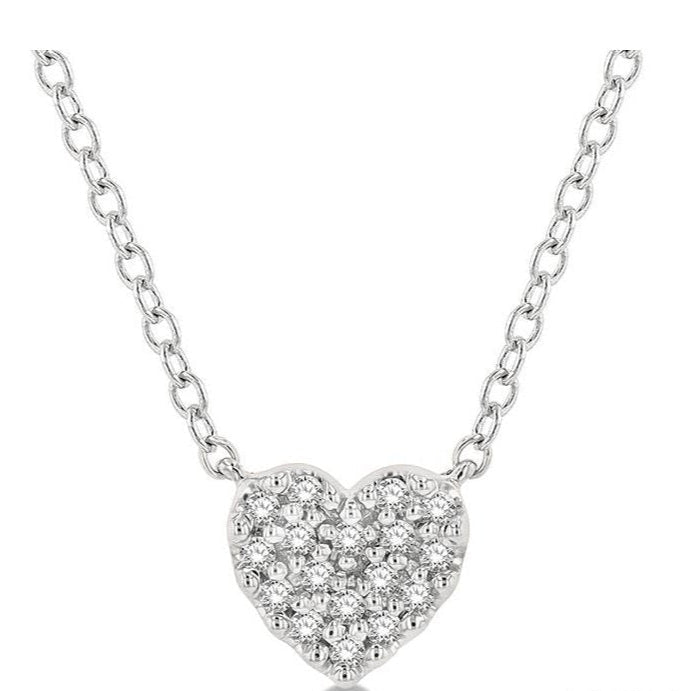 Parkplace Jewelers Heart Shape Petite Diamond Fashion Pendant 644A8PPTSPDWG