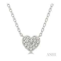 ASHI Heart Shape Petite Diamond Fashion Pendant 644A8PPTSPDWG