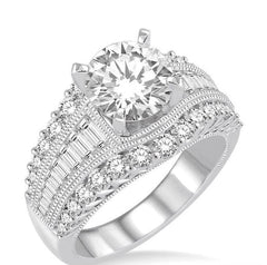 Parkplace Jewelers Round Shape Semi-Mount Diamond Engagement Ring 200A0PPFRWG-SM-1.40