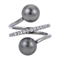 Parkplace Pearls Sterling Silver Tahitian Pearl Ring 612660/B-7