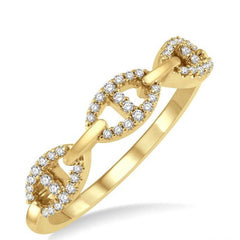 Parkplace Jewelers Stackable Oval Shape Link Diamond Fashion Band 349A7PPFGYG