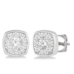 Parkplace Jewelers Cushion Shape Lovebright Essential Diamond Stud Earrings 919B3PPFHERWG