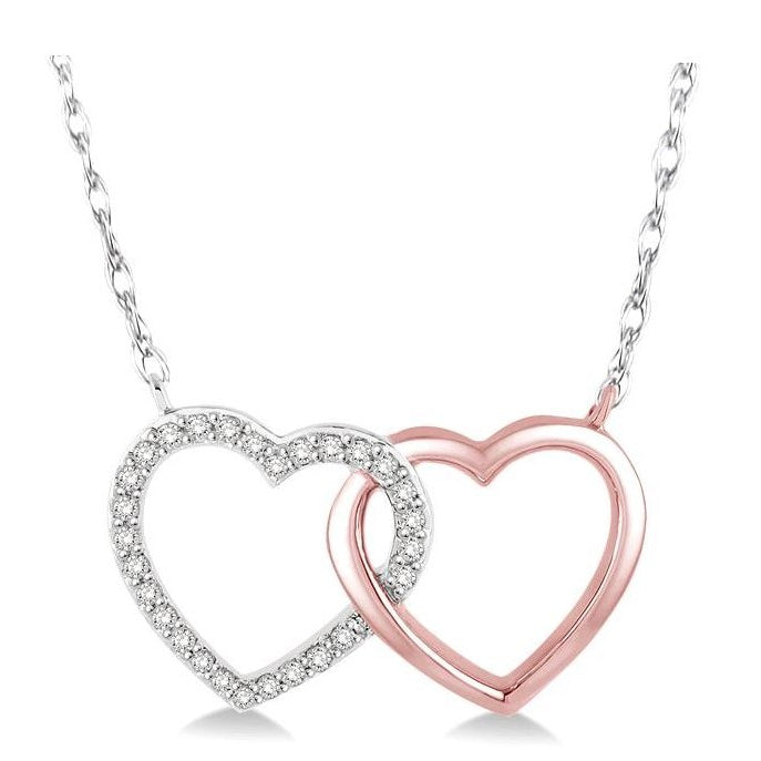 Parkplace Jewelers Twin Heart Shape Diamond Fashion Pendant 93798PPTSPDWP