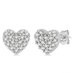 Parkplace Jewelers Heart Shape Petite Diamond Fashion Earrings 644A8PPFSERWG