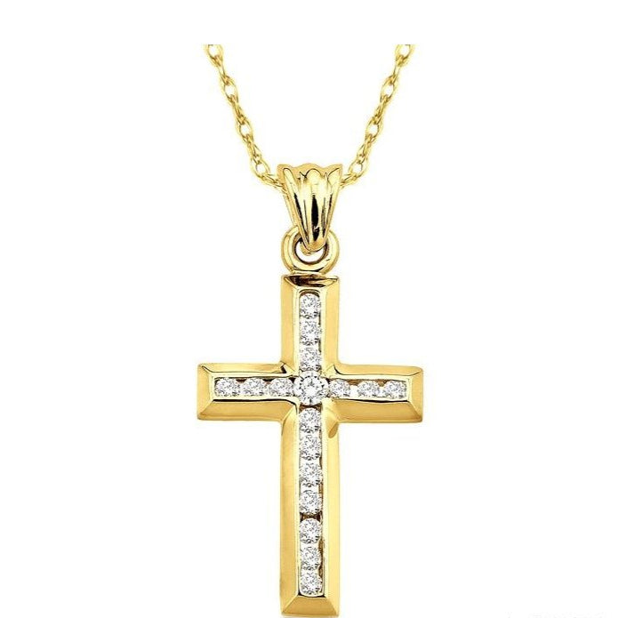 Parkplace Jewelers Channel Set Cross Diamond Pendant 95116PPFXPD