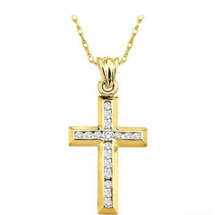 Parkplace Jewelers Channel Set Cross Diamond Pendant 95116PPFXPD