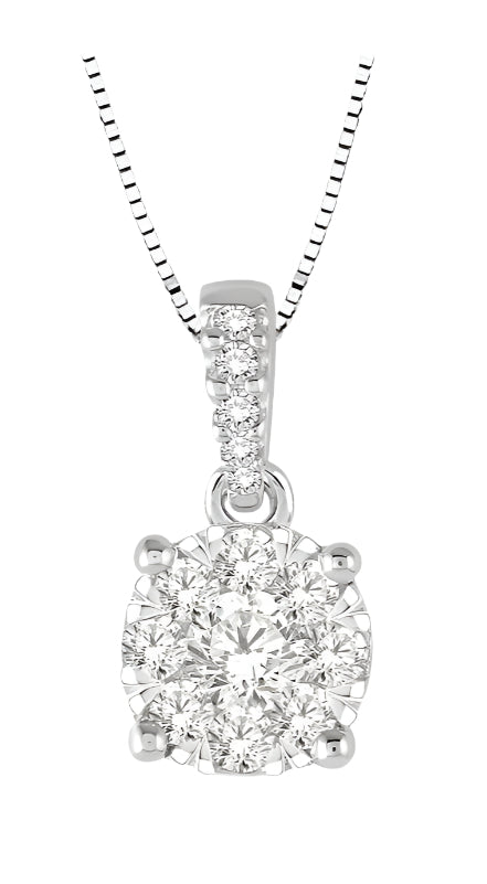 Parkplace Jewelers Round Shape Lovebright Essential Diamond Pendant 912C4PPFVPDWG